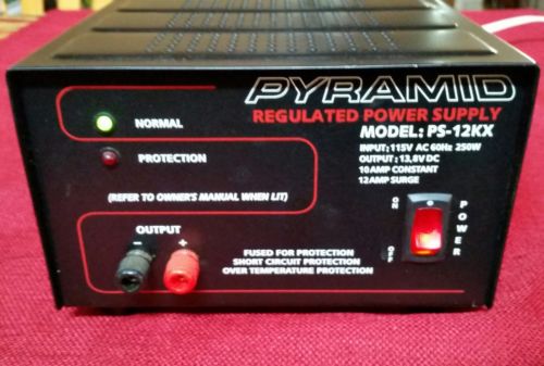 Pyramid PS12KX 12 Amp 13.8-Volt DC Power Supply Regulated - Marine, Auto, Audio