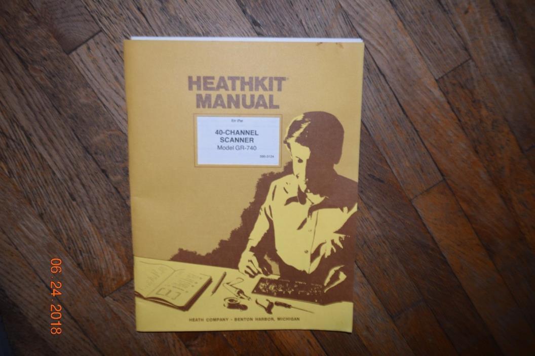 Vintage instruction manual for Heathkit 40 channel scanner model GR-740