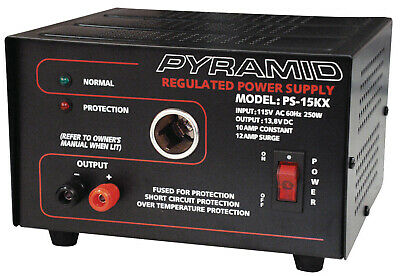 POWER SUPPLY PYRAMID 12 AMP W/CIGAR PLUG