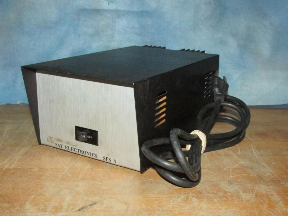 Vintage SAY ELECTRONICS SPS-8 Regulated Power Supply Ham Radio J853