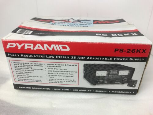 Pyramid PS26KX 25 Amp Power Supply - Powers 6~15V DC Devices W/Cooling Fan