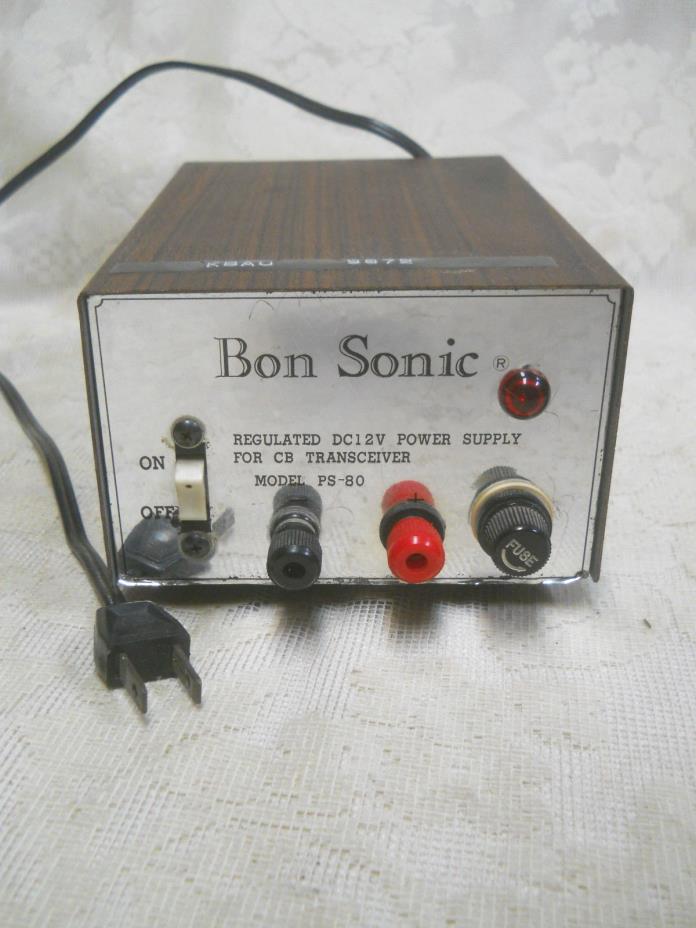 Bon Sonic DC 12V CB Radio Power Supply-PS-80-Unteseted-Sold As Is