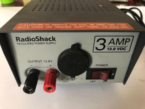 Radio Shack Regulated Power Supply 13.8 VDC, 3-Amp DC Model 22-504