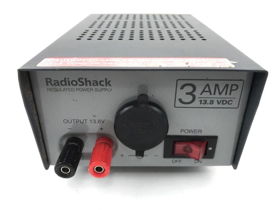 Used Radio Shack 22-504 Regulated Power Supply 3 AMP 13.8 VDC WORKS w/ FREE SHIP