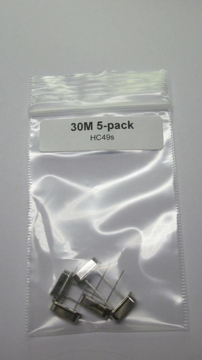 30M QRP Ham Radio Crystals HC49/S 10.106 10.116 10.118 10.120 10.140 - 5 pack