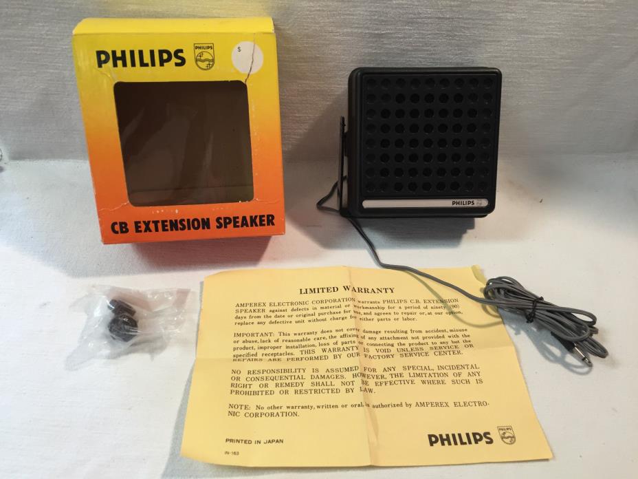 Philips CB Extension Speaker Model AD-555 Black Color Japan.