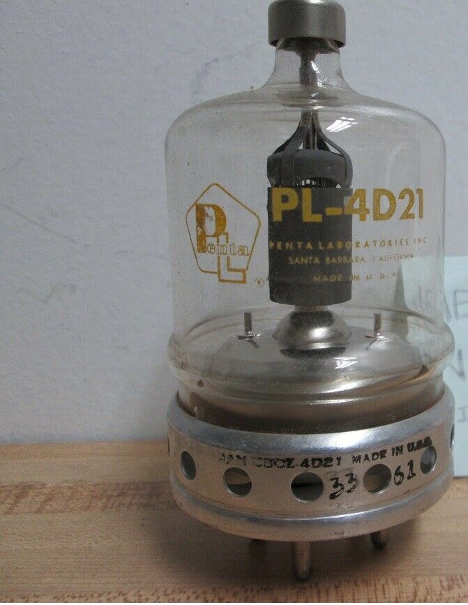 Vintage vacuum tube Penta PL-4D21 (same as a 4-124A)  coded 