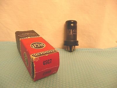 RCA Radiotron 6SG7 TUBE VINTAGE OEM ORIGINAL RCA BOX Tests GOOD