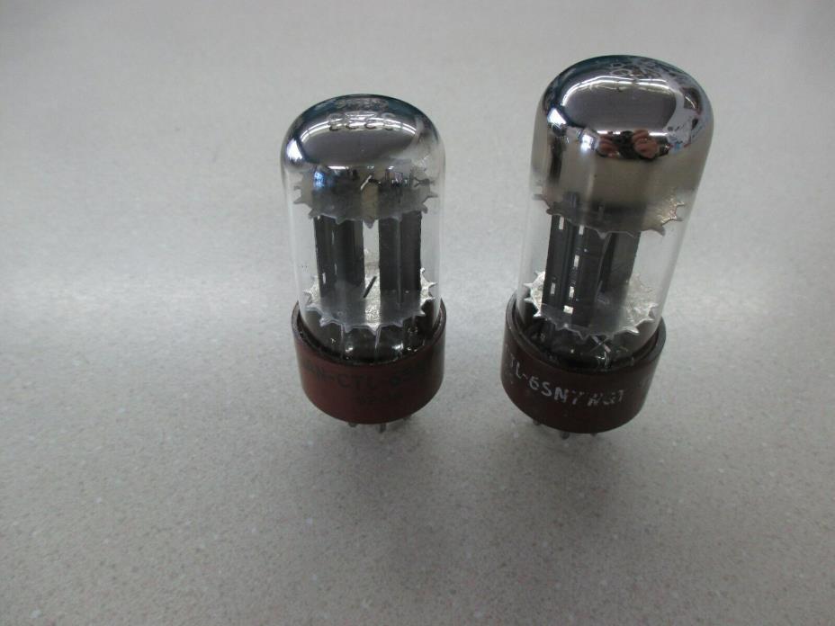Two Tung-Sol 6SN7 WGT Vacuum Tubes, Used, Test Good