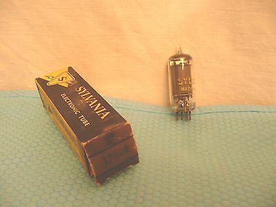 Sylvania 12AU6 TUBE in Original Sylvania Box VINTAGE OEM Tests GOOD