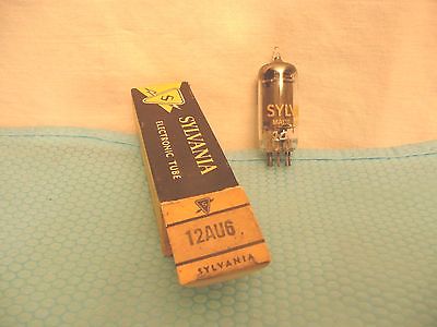 Sylvania 12AU6 TUBE VINTAGE OEM ORIGINAL BOX Tests GOOD