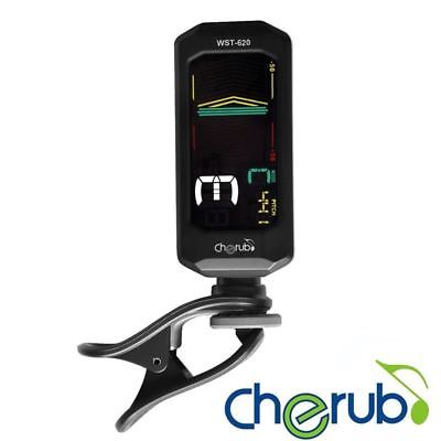 Cherub WST-620 Clip on Chromatic Tuner for Left Handed Players ! - FLIP SCREEN!