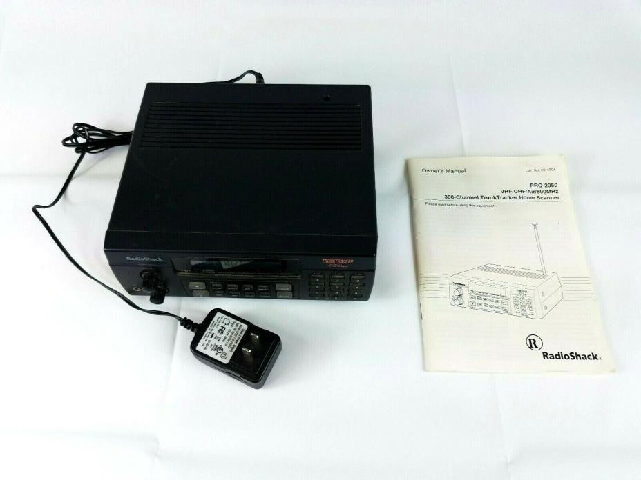 Radio Shack Pro-2050 Trunk Tracker Scanner 800mhz With Power Supply And Manual