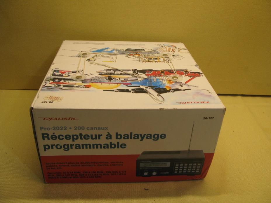 REALISTIC PRO-2022 200 Channel Programmable Scanning Receiver w original Box man