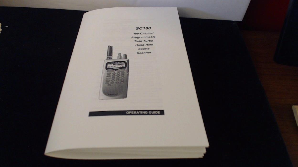 SC180 UNIDEN BEARCAT COPY OPERATING Manual