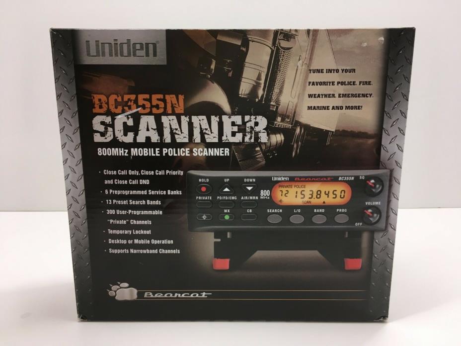 Uniden BC355N 800 MHz 300-Channel Base Mobile Police Scanner