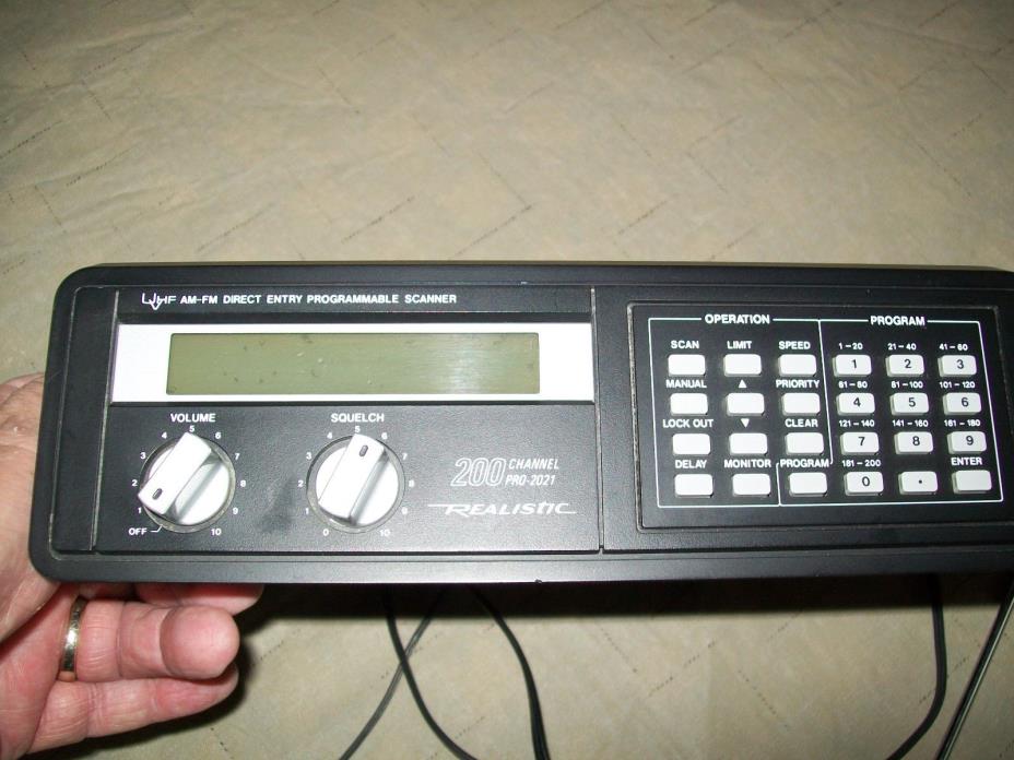 Realistic  Pro-2021 Programmable Scanner With Owner's Manual
