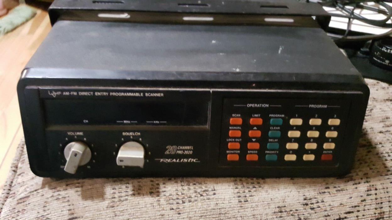 realistic 20 channel pro-2020 uhf am-fm entry programmable scanner