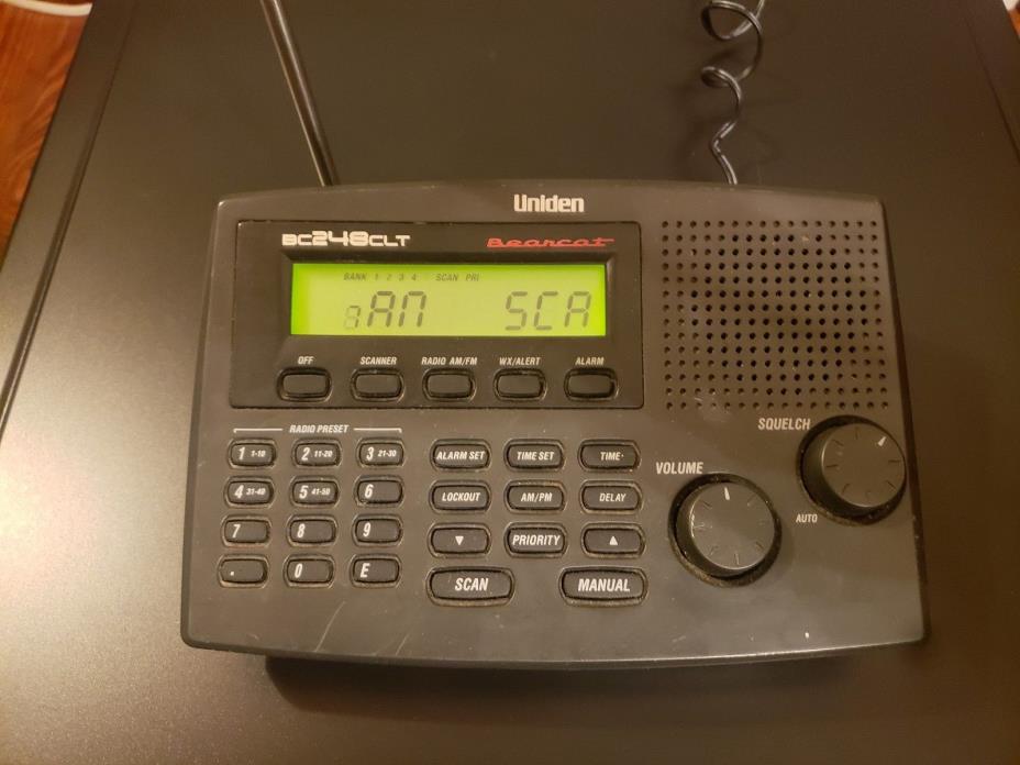 Uniden Bearcat BC248CLT Police Weather Scanner Alarm Clock