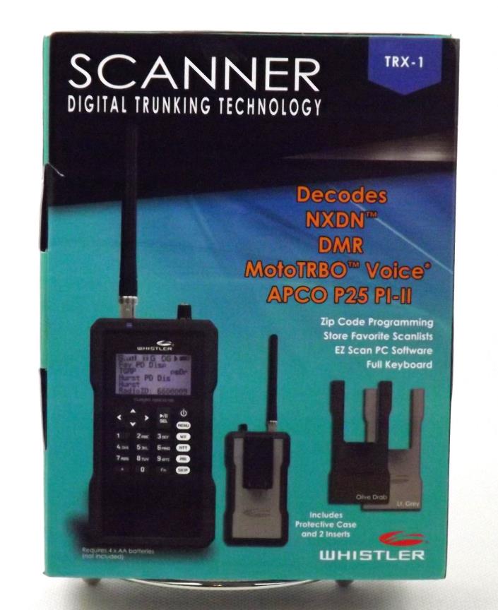 Whistler TRX-1 Scanner Digital Trunking Technology w Protective Case New [GS 2]