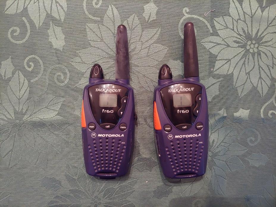 Motorola Talkabout FR60 Two Way Radio- sold as a pair
