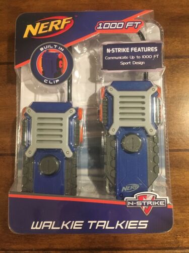 Nerf Kids Walkie Talkie N-Strike Features 1000 Feet Range Built in Clip Set of 2