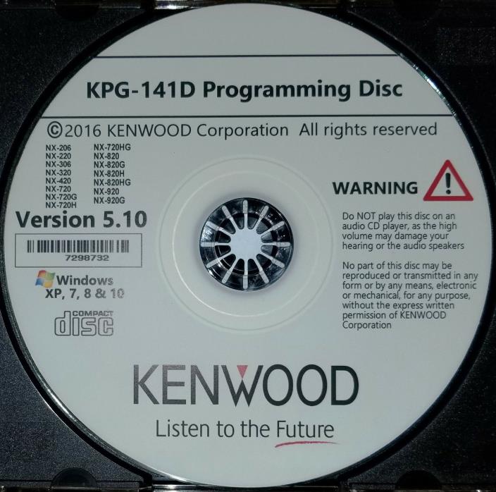Kenwood KPG-141D Version 5.10 NX-206/220/306/320/420/720/720G/720H/720HG/820...