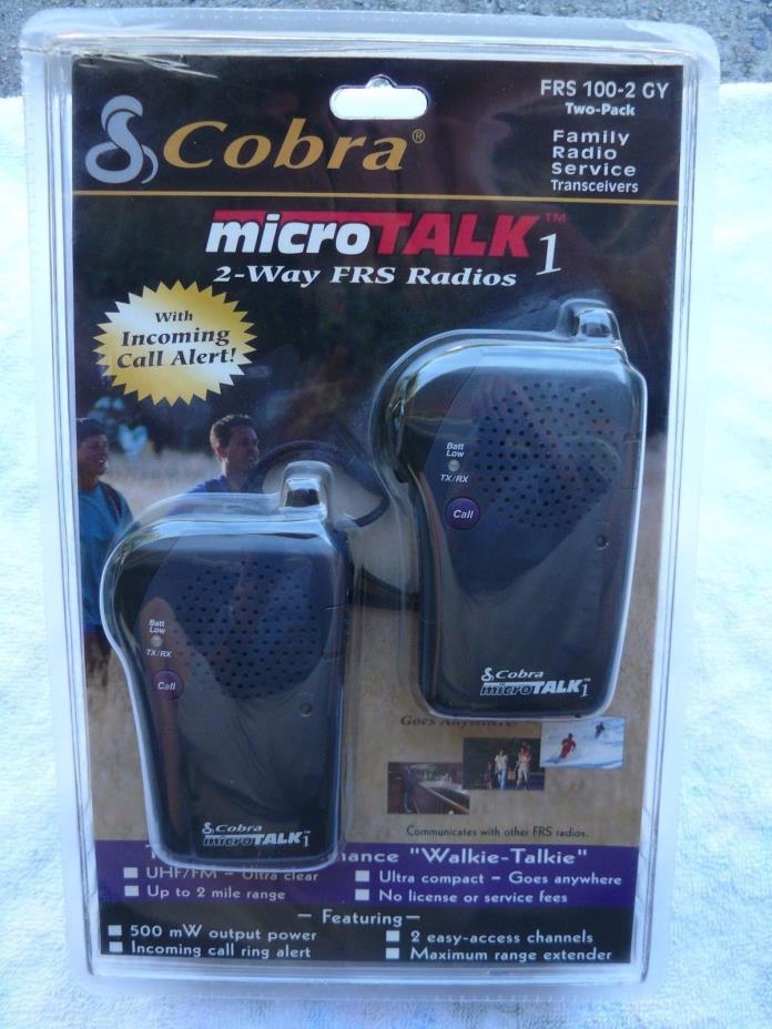 2-Pak  Cobra microTalk1  2-Way FRS Radios