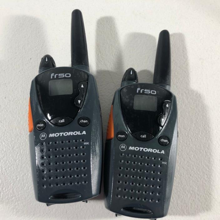 Motorola Walkie Talkies - Set of Two Units  - Model FR50 Talkabout - Two-Way