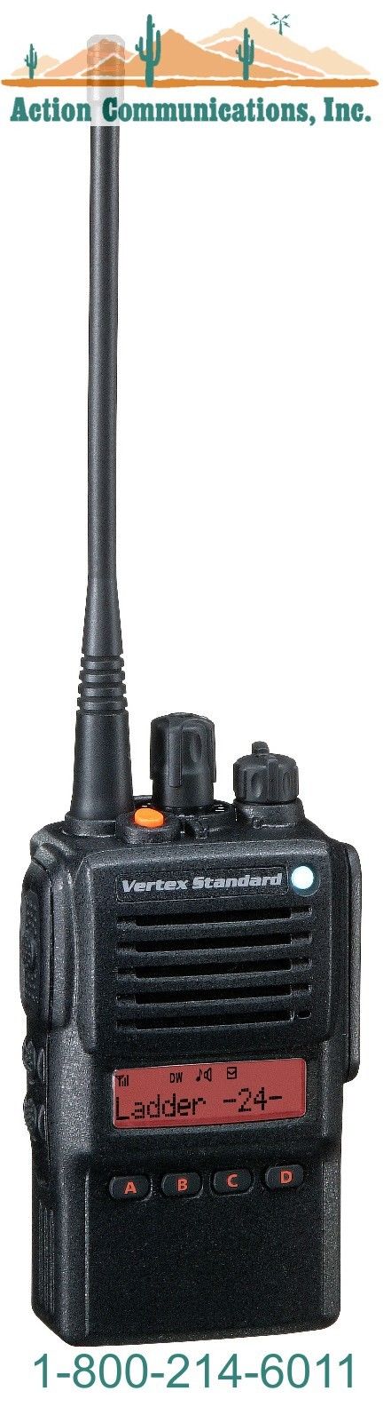 NEW VERTEX/STANDARD VX-824, VHF 134-174 MHZ, 5 WATT, 512 CHANNEL, TWO WAY RADIO