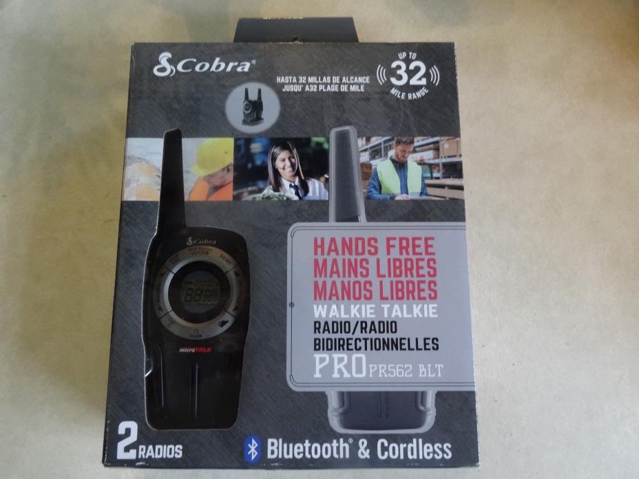 Cobra PR562BLT Pro Series 32-Mile Bluetooth Walkie Talkie Radio 2 Radios New