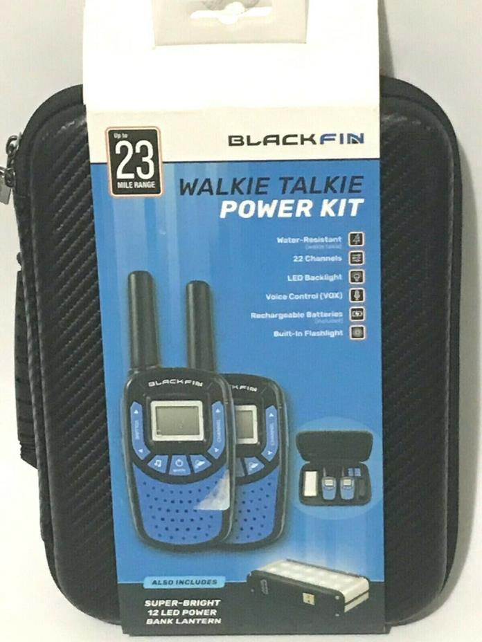 Blackfin Walkie Talkie Two Way Radio Water-Resistant Power Kit,  23 Mile Range