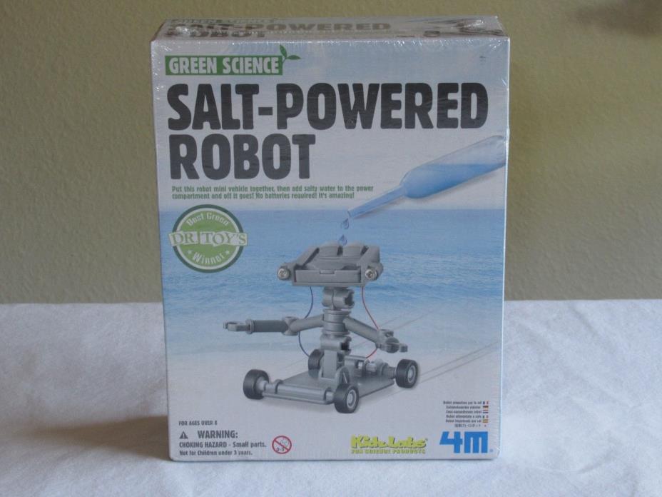 New 4M Salt Water Powered Robot Kit Kids Fun Assembly Educational Creativity Toy