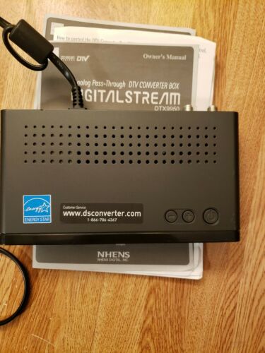 Digital Stream DTX9950 Analog Pass Through DTV Converter Box W/Manuals No Remote