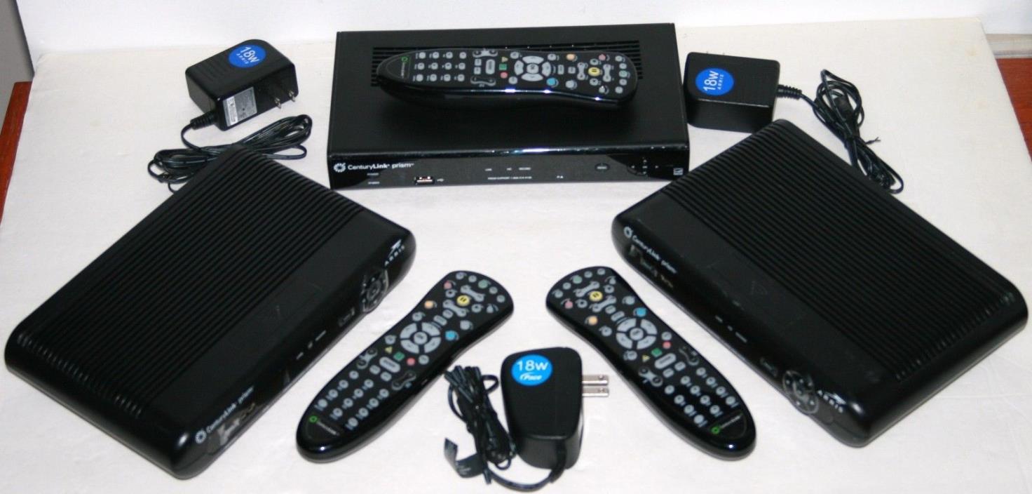 CenturyLink Prism IPH8005 HDMI HD 500GB  2 Arris VIP2502W IP Set Top Cable Box
