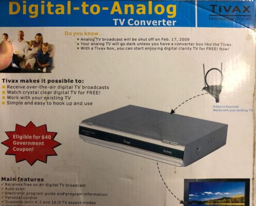 Tivax Stb-t9 DTV converter box.  ATSC.  New.