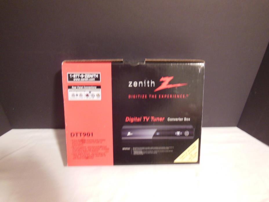 Zenith DTT901 Digital TV Tuner Converter Box with Analog Pass-Through w/ Remote