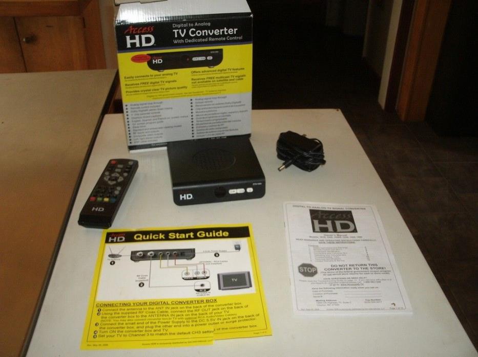 ACCESS HD DIGITAL TO ANALOG TV CONVERTER with dedicated remote control