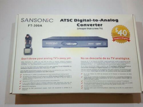 Sansonic FT-300A ATSC Digital to Analog Converter with Remote New FREE SHIPPING