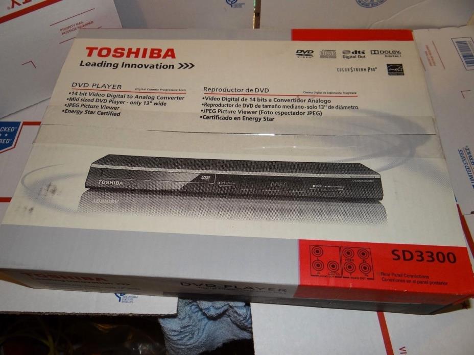 Toshiba DVD Video Player SD3300KU Digital Cinema Progressive NEW!