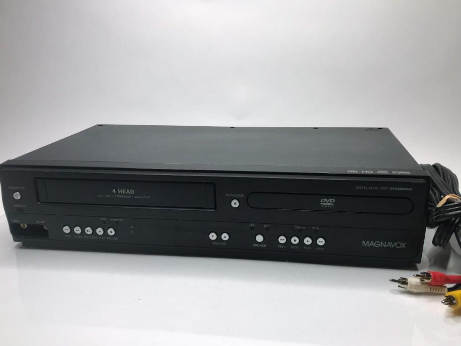 Magnavox DV220MW9 DVD VCR Combo Player 4 HEAD VHS Recorder Cables No Remote