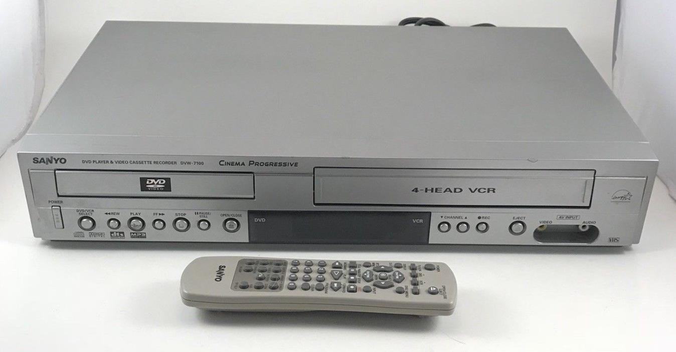 SANYO DVD Player & VCR Recorder Combo DVW-7100 4-Head Progressive VHS Dolby DTS