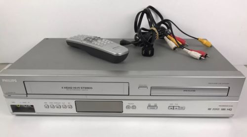 Philips Silver DVD/VCR Combo Player DVP3345V Direct Dubbing Progressive Scan