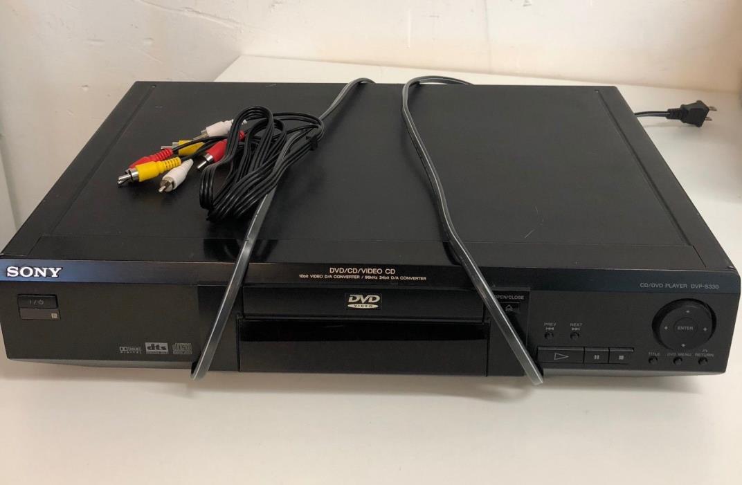 Sony DVP-S330 DVD Player Tested Works Nicely Cords Included