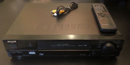 4-Head Hi-Fi Stereo Aiwa FX7000 Video Cassette Recorder + Remote & A/V Hookup