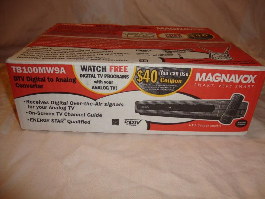 Magnavox TB100MW9A DTV Converter BRAND NEW IN BOX! With Remote NR!