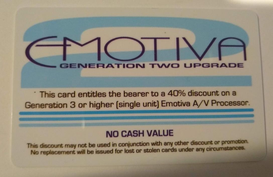 Emotiva Upgrade Card (Save 40% on an RMC-1) *** Free Shipping ***