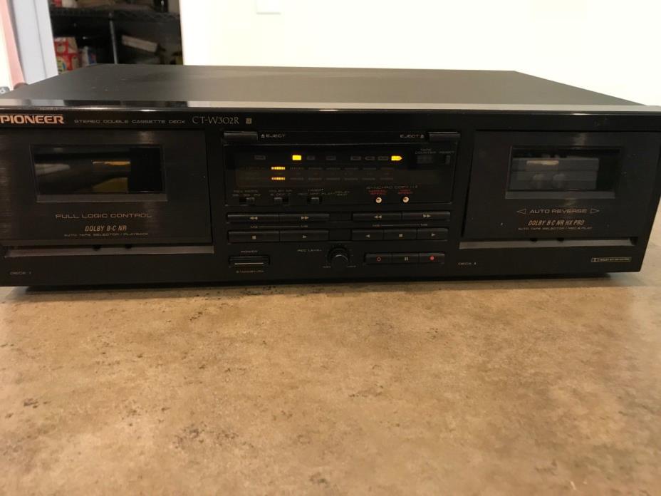 Pioneer CT-W302R Stereo Double Cassette Deck Black