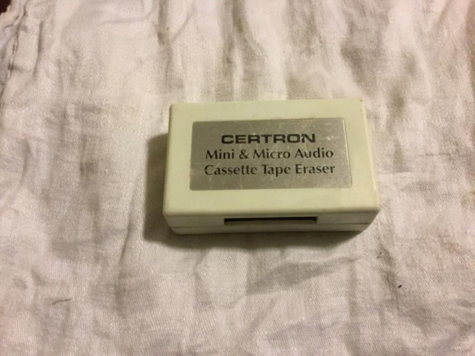 WHITE CERTRON MINI-MICRO AUDIO CASSETTE TAPE ERASER
