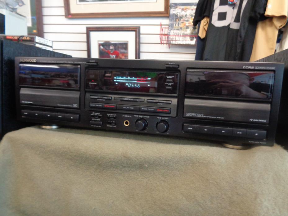 Kenwood KX-W6040 Auto Reverse Stereo Double Cassette Dual-Tape Deck Player